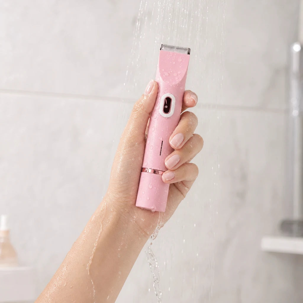Afeitadora resistente al agua bajo la ducha