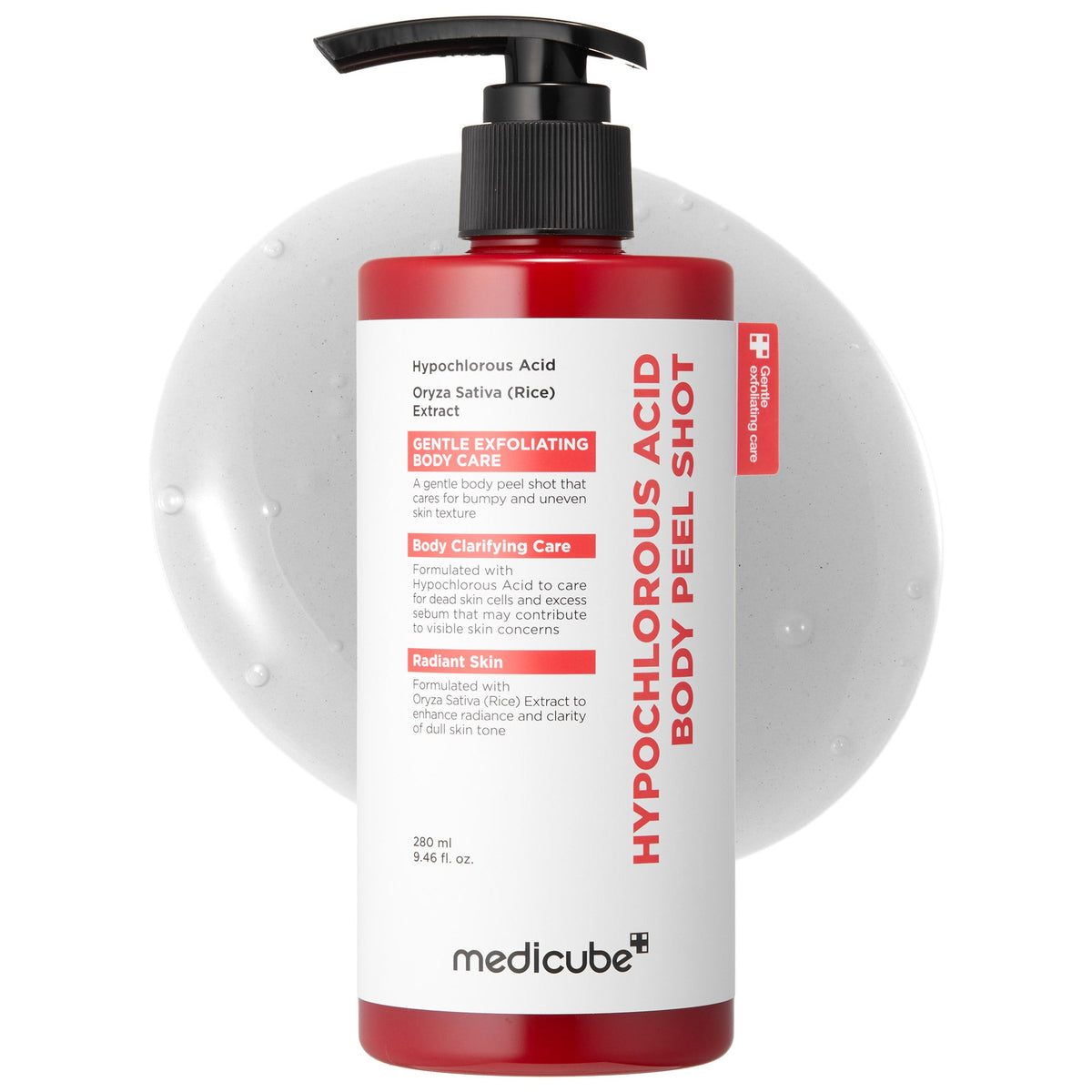 Medicube Hypochlorous Acid Body Peel Shot, flacon corps 280 ml