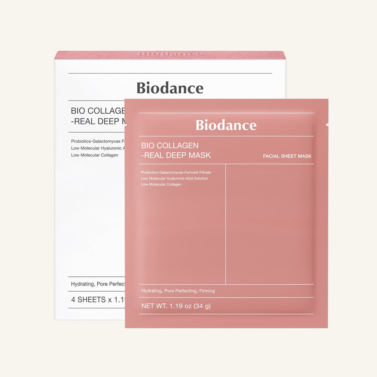 Biodance Bio-Collagen Real Deep Mask, lot de 4 masques