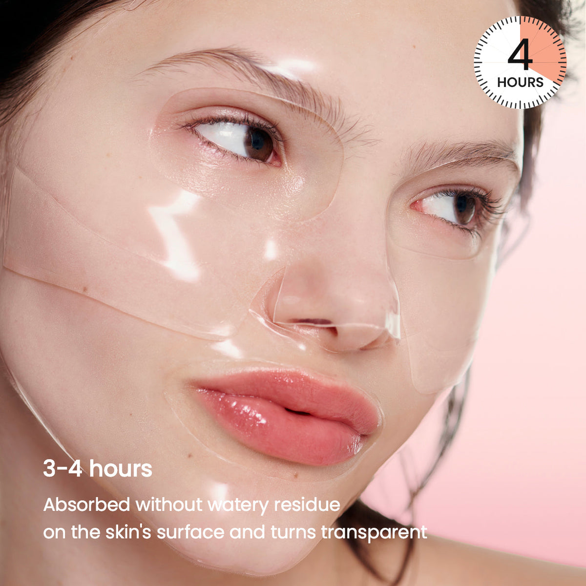 Le masque Biodance devient transparent au fil des heures