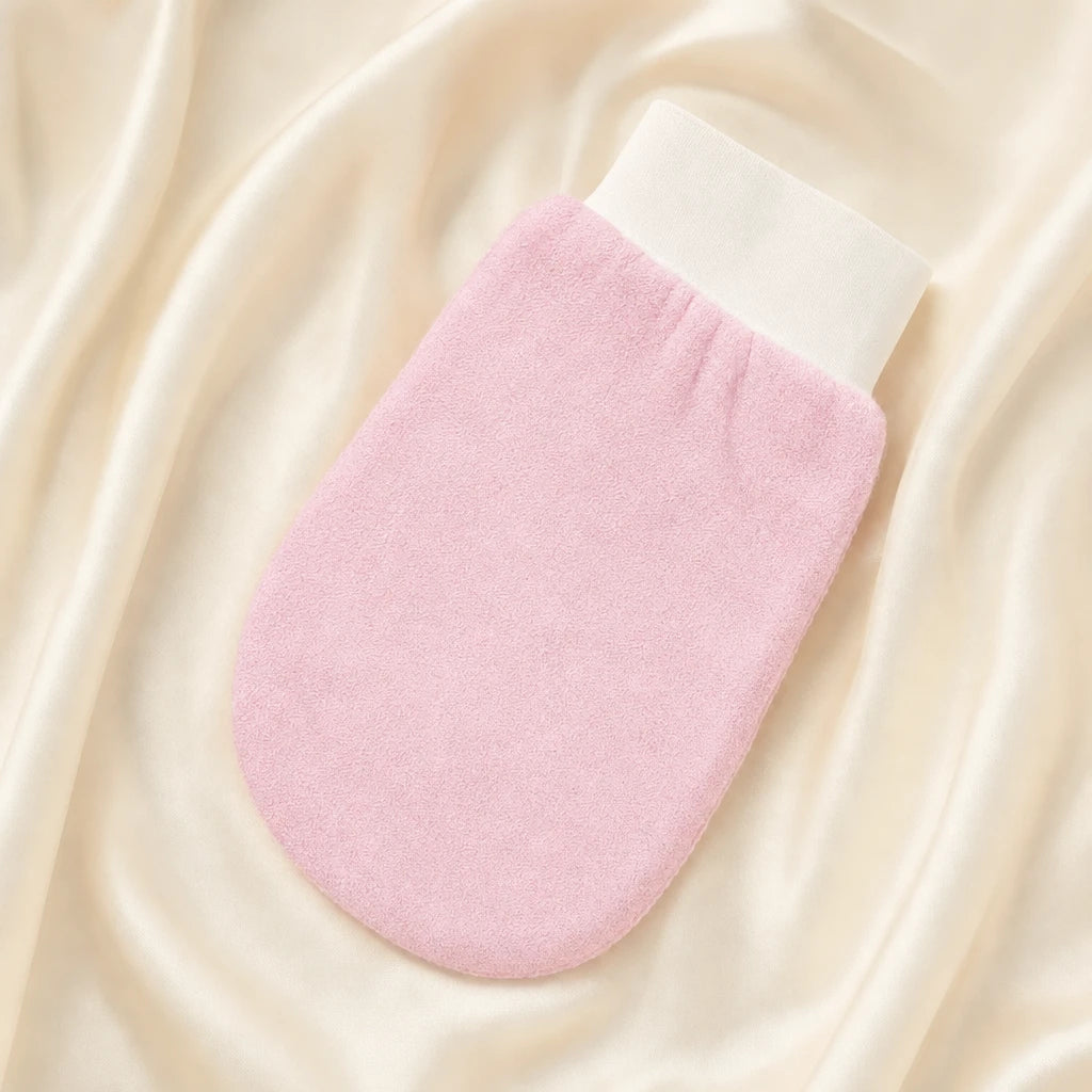 Guante exfoliante rosa